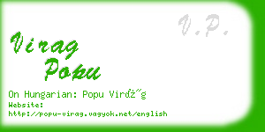 virag popu business card